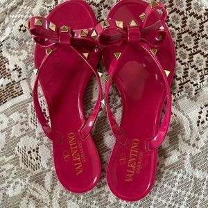 Valentino garavani jelly bow stud sandals